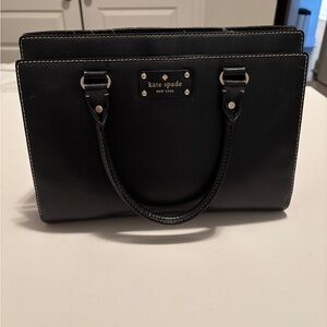 Kate Spade Black Leather Tote Bag